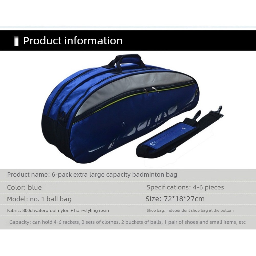 Badminton backpack, 6-pack, la - đánh giá và giá Badminton Outdoor