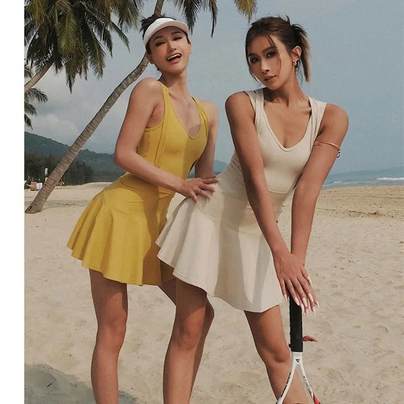 Tennis Dress Female Sleeveless - đánh giá và giá Badminton Queen